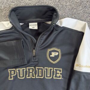 Columbia 1/4 Zip Pullover Purdue Boilermakers Men's Size S Long Sleeve NCAA READ